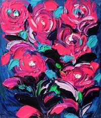 Mazhar Qureshi, 12 X 14 Inch, Oil on Canvas, Floral Painting, AC-MQ-066